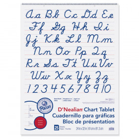 Chart Tablet, Cursive Cover, 2" Ruled, 24" x 32", 25 Sheets