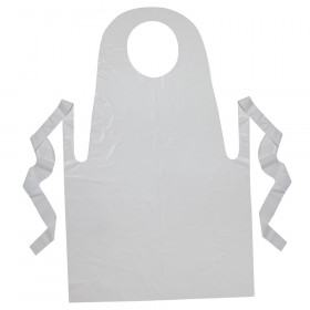 Youth Disposable Aprons, White, 24" x 35", 100 Count
