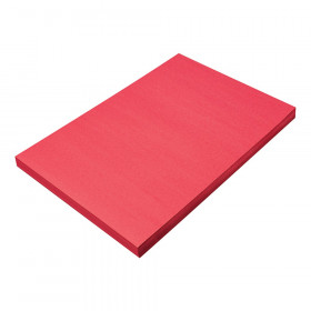 Construction Paper, Holiday Red, 12" x 18", 100 Sheets