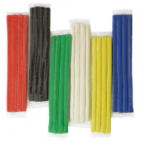 Extruded Modeling Clay, 6 Assorted Colors, 6 Sticks, 1 lb. Total