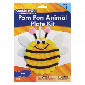 Pom Pon Animal Plate Kit, Bee, 9" x 8.5" x 1", 1 Kit