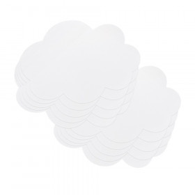 Self-Stick Dry Erase Clouds, White, 7" x 10", 10 Count