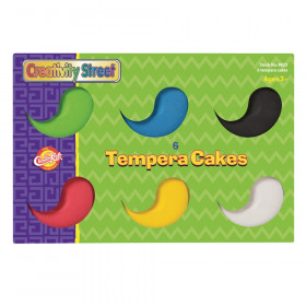 Tempera Cakes, 6 Assorted Colors, 1 Set