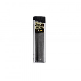 Pentel HB Super Hi-Polymer Leads, 0.5mm, Black, 30 leads