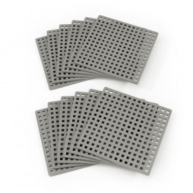 Plus-Plus Baseplates, Classroom Pack, Gray, Set of 12