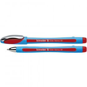 Slider Memo Ballpoint Pen, Viscoglide Ink, 1.4 mm, Red