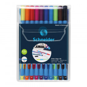 Slider Edge XB Ballpoint Pen, Viscoglide Ink, 1.4 mm, 10-Color Assortment in Wallet