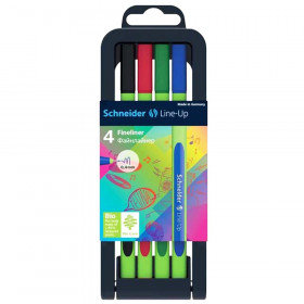 Line-Up Fineliner Pens with Case, 4 Colors