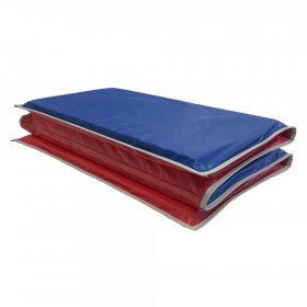 Basic KinderMat, 1" Thick, Red/Blue with Gray Binding