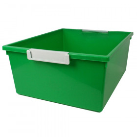 Tattle Tray with Label Holder, 12 QT, Green