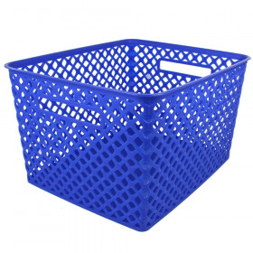 Woven Basket, Large, Blue