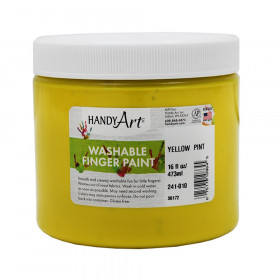 Handy Art by Rock Paint Washable Finger Paint, Yellow, 16 oz