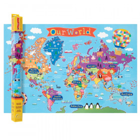 Kid's Wall Map, World, 24" x 36"