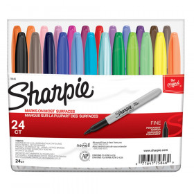 Sharpie Fine Point Markers, Asstd Colors, 24/pkg