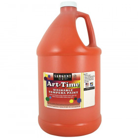 Art-Time Washable Tempera Paint, Orange, Gallon