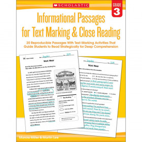 Gr 3 Informational Passages For Text Marking & Close Reading