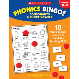 Phonics Bingo: Consonants & Short Vowels Activity Book