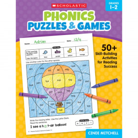 Phonics Puzzles & Games Activity Book for Grades 1-2