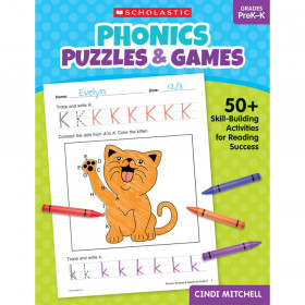 Phonics Puzzles & Games Activity Book for PreK-K