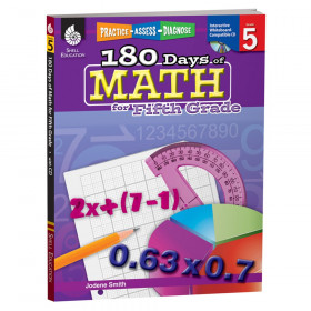Shell Education 180 Days of Math Book, Grade 5