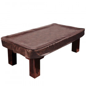 8-Foot Brown Leatherette Billiard Table Cover