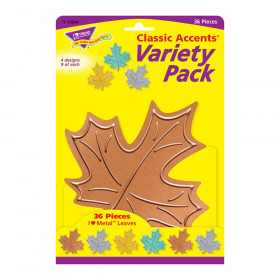 I  Metal Leaves Classic Accents Var. Pack, 36 ct