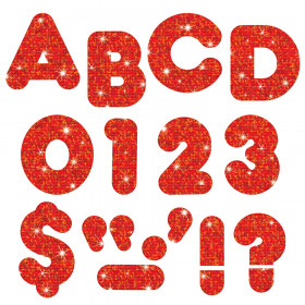 Red Sparkle 4" Casual UC Ready Letters