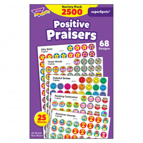 Positive Praisers superSpots Stickers Variety Pack, 2500 ct
