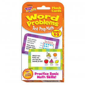 Word Problems Test Prep Math, Grades 1-3 Challenge Cards