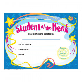 Student of The Week Colorful Classics Certificates, 30 ct