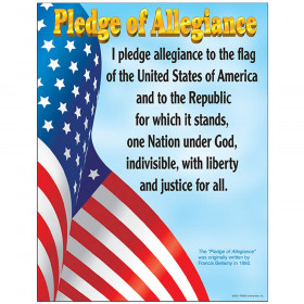 Pledge of Allegiance Learning Chart, 17" x 22"