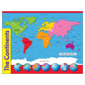 The Continents Learning Chart, 17" x 22"