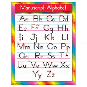 Manuscript Alphabet Zaner-Bloser Learning Chart, 17" x 22"