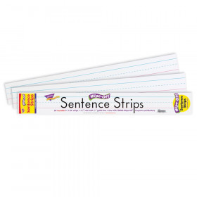 24" White Wipe-Off Sentence Strips