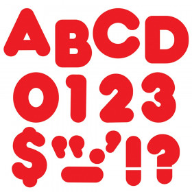 Red 4" Casual Uppercase Ready Letters