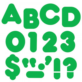 Green 4" Casual Uppercase Ready Letters
