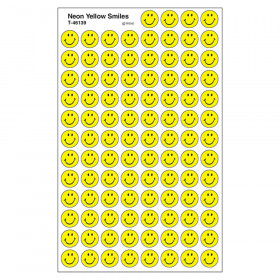 Neon Yellow Smiles superSpots Stickers, 800 ct