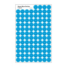 Neon Blue Smiles superSpots® Stickers