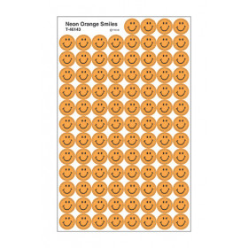 Neon Orange Smiles superSpots® Stickers
