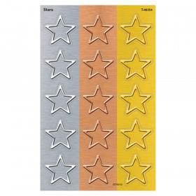I  Metal Stars superShapes Stickers - Large, 120 Count