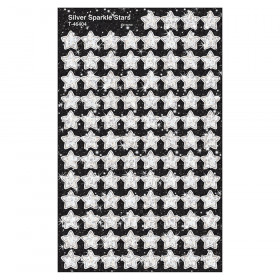 Silver Sparkle Stars superShapes Stickers-Sparkle, 400 ct