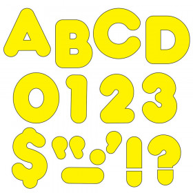 Yellow 4" Casual Uppercase Ready Letters