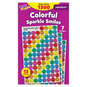 Colorful Sparkle Smiles superSpots Value Pack, 1300 ct