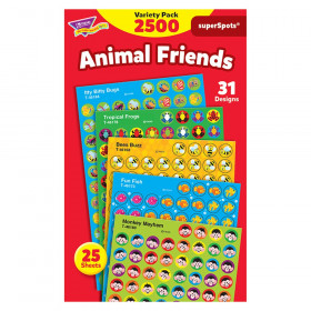 Animal Friends superSpots Stickers Variety Pack, 2500 ct