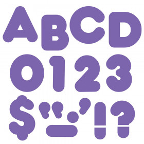 Purple 4" Casual Uppercase Ready Letters