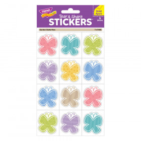 Garden Butterflies Tear & Share Stickers, 60 Count