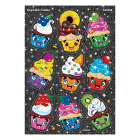 Cupcake Cuties Sparkle Stickers, 18 Count