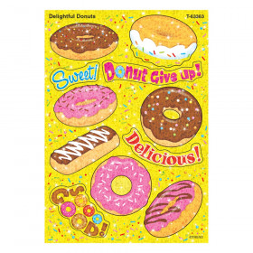 Delightful Donuts Sparkle Stickers, 22 Count