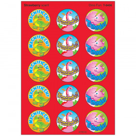 Dino Fun/Strawberry Stinky Stickers® – Large Round