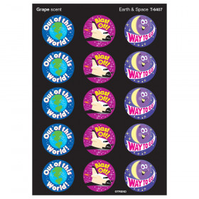 Earth & Space/Grape Stinky Stickers, 60 ct.